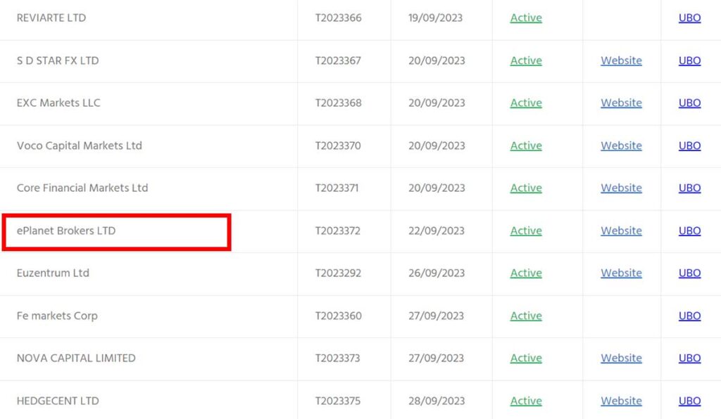 مجوز کارگزاری eplanet